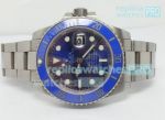 Replica Rolex Submariner Blue Dial Blue Ceramic Bezel SS Case Watch